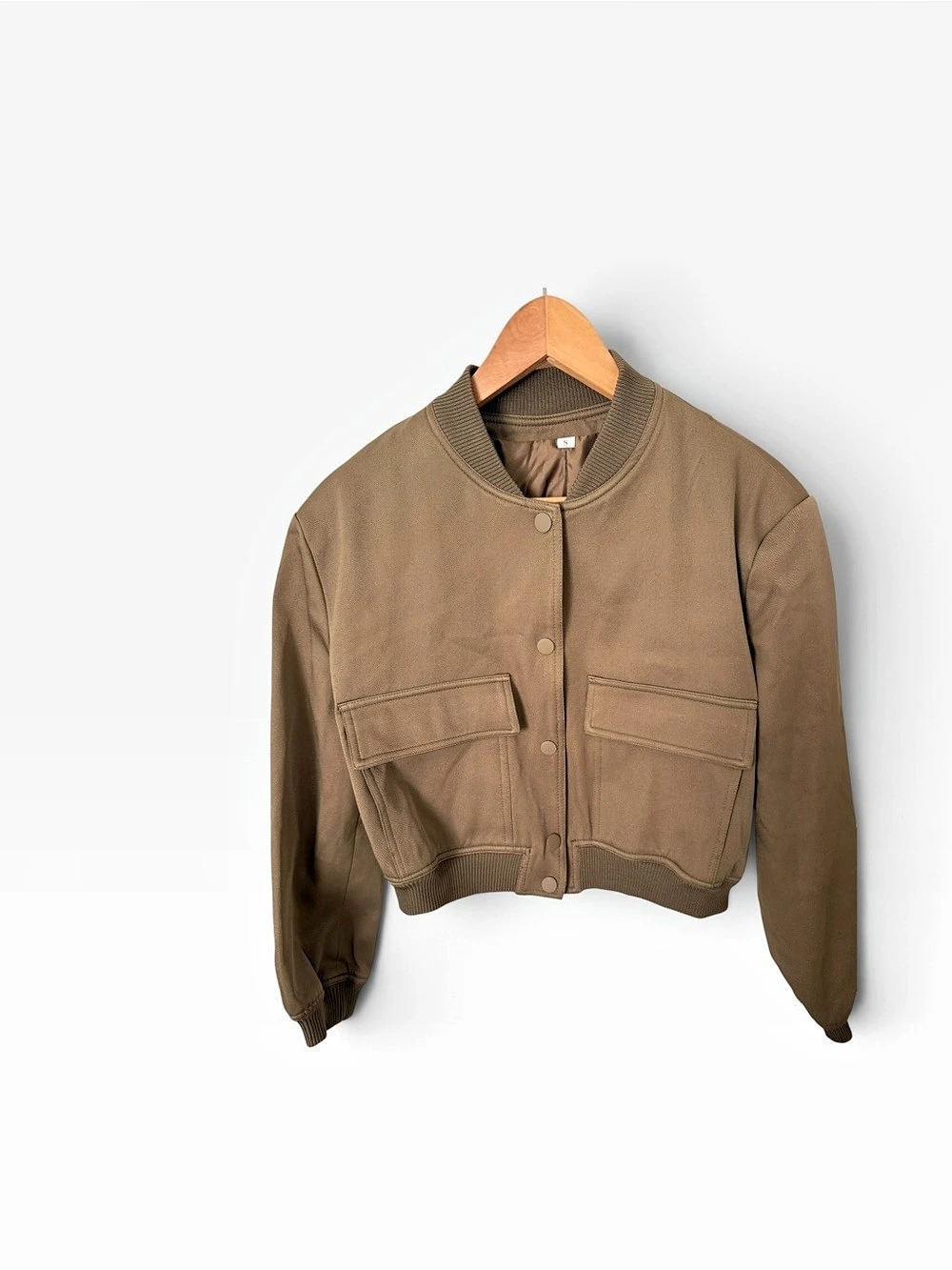 CHINESE NEW YEAR Brown Bomber Jacket Size Small Like New